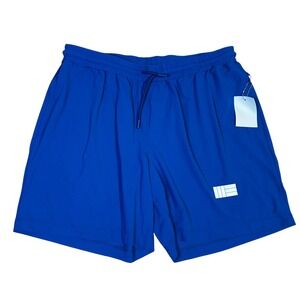 WILL-V Royal Blue Athletic Shorts Men's XL Drawstring Pockets Zippered